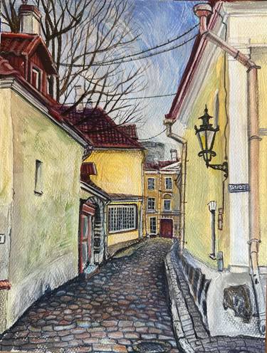 The crossroad of the streets Rutu and Piiskopli. Tallinn. thumb