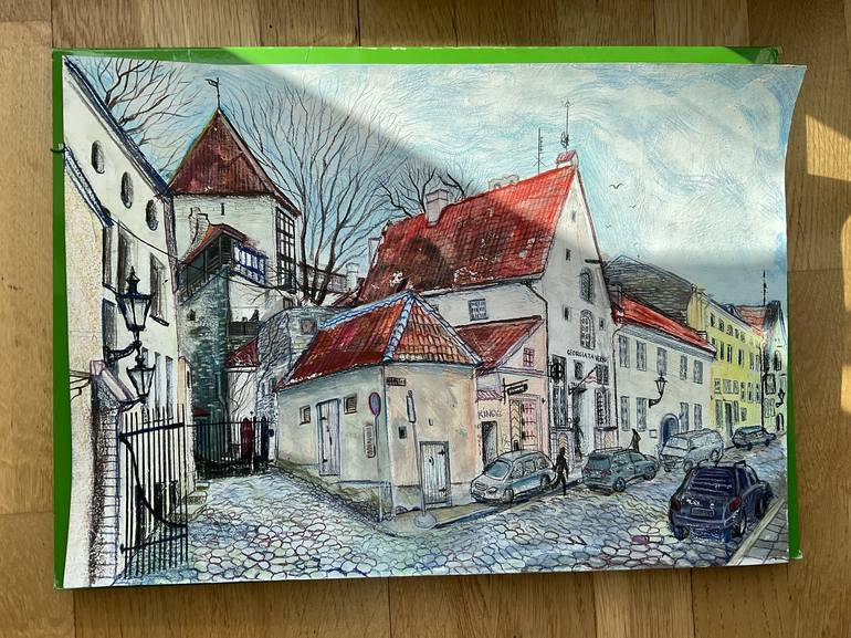 Original Architecture Painting by Olga Beltsova