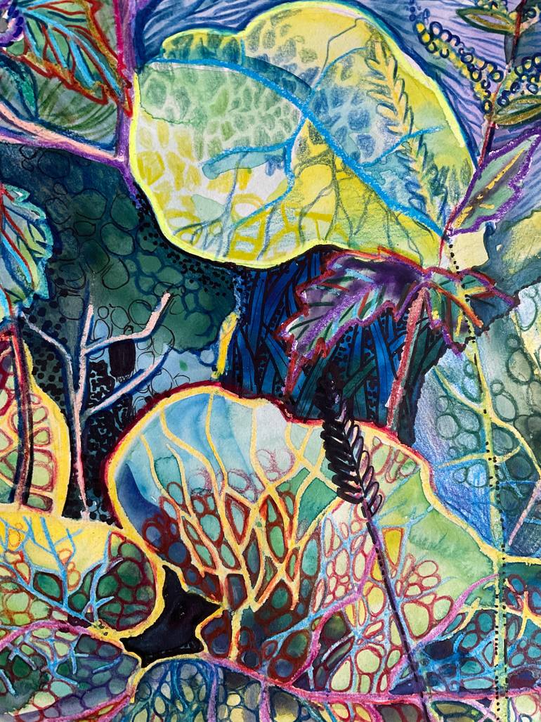 Original Expressionism Botanic Drawing by Olga Beltsova