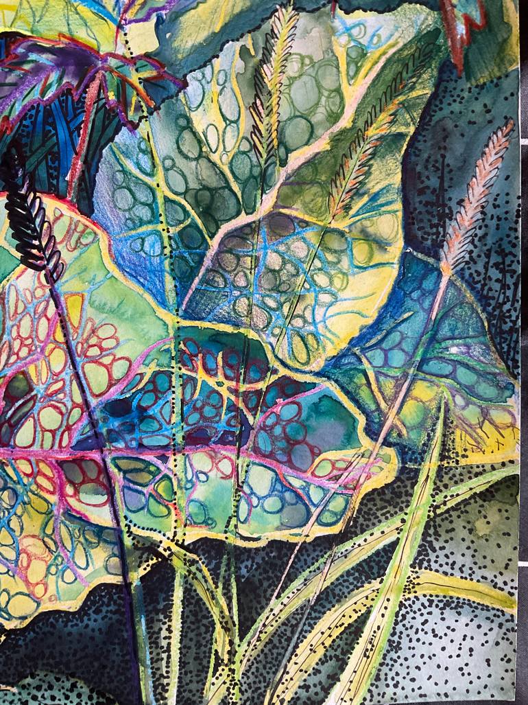 Original Expressionism Botanic Drawing by Olga Beltsova