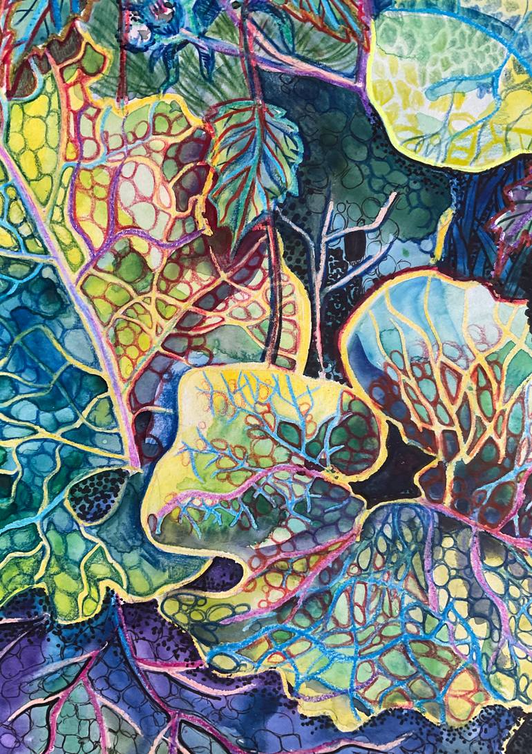 Original Expressionism Botanic Drawing by Olga Beltsova