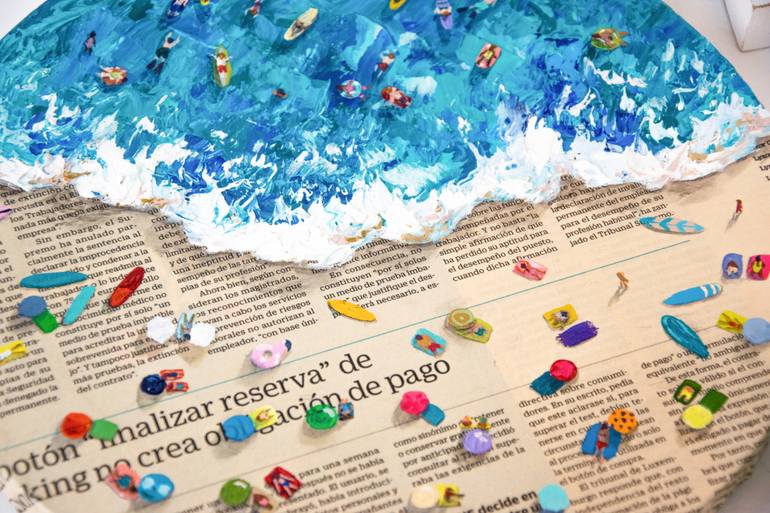 Original Contemporary Beach Painting by Oksana Shevchenko