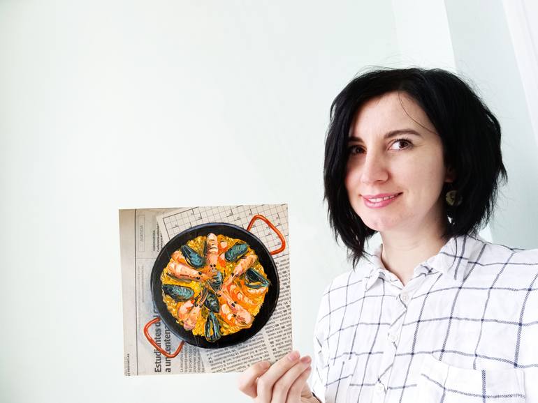 Original Expressionism Food & Drink Painting by Oksana Shevchenko