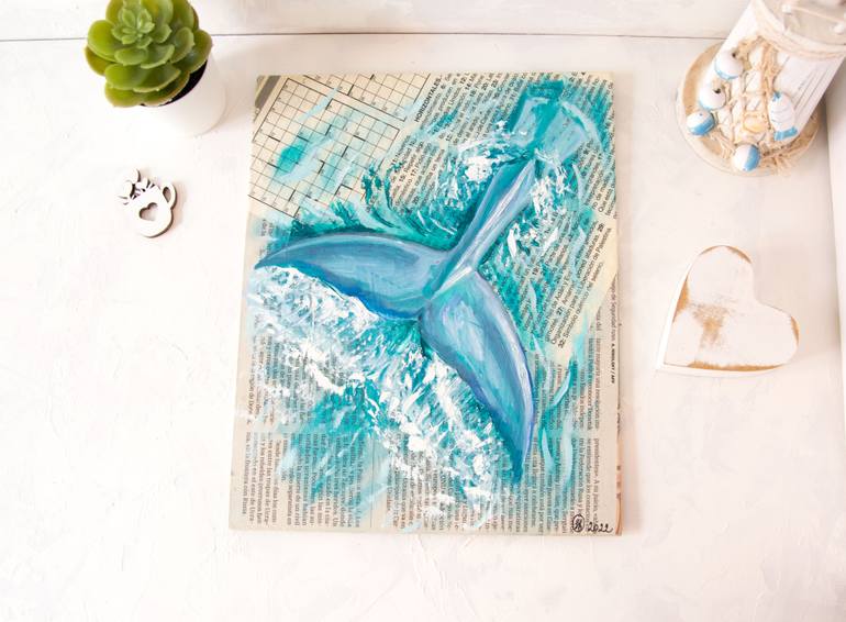 Original Contemporary Animal Painting by Oksana Shevchenko