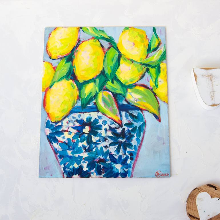 Original Abstract Expressionism Garden Painting by Oksana Shevchenko