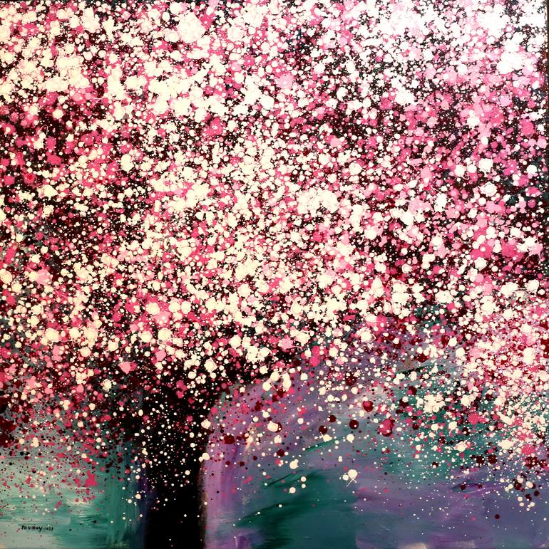 Original Art Deco Nature Painting by Huy Pham