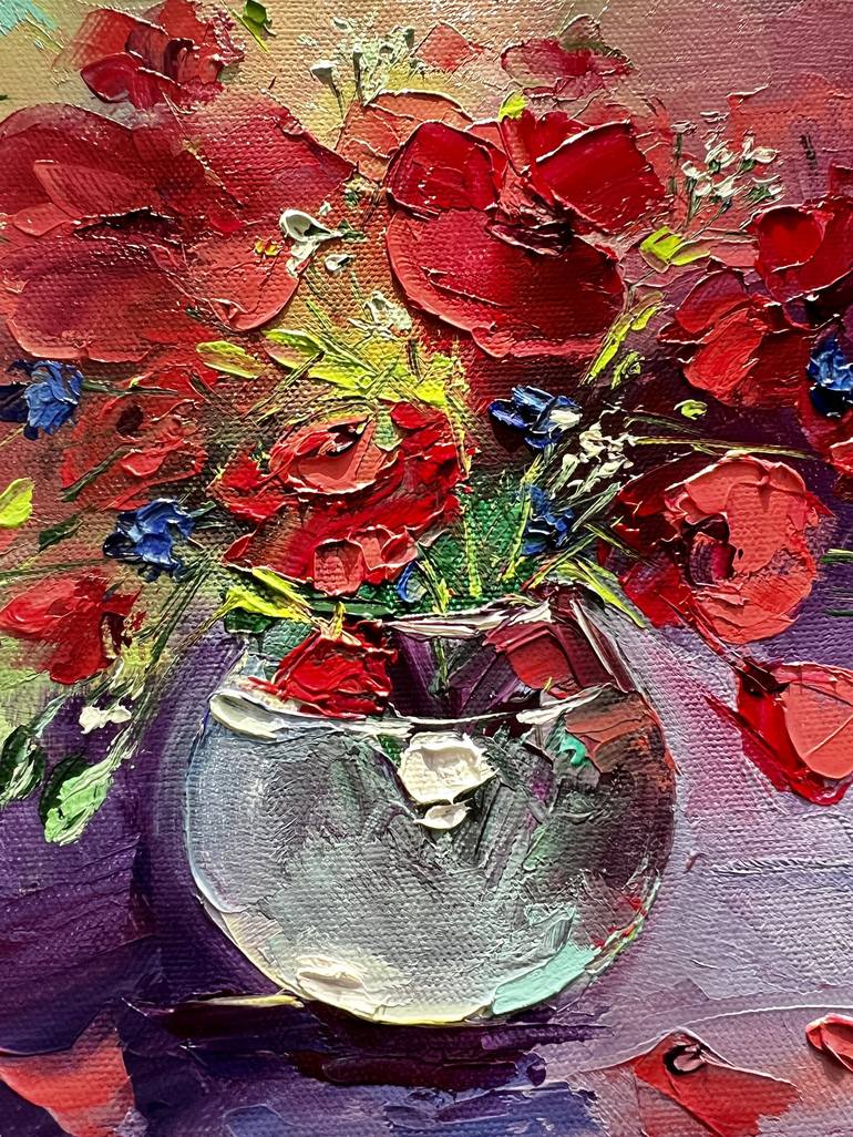 Original Floral Painting by Ekaterina Larina