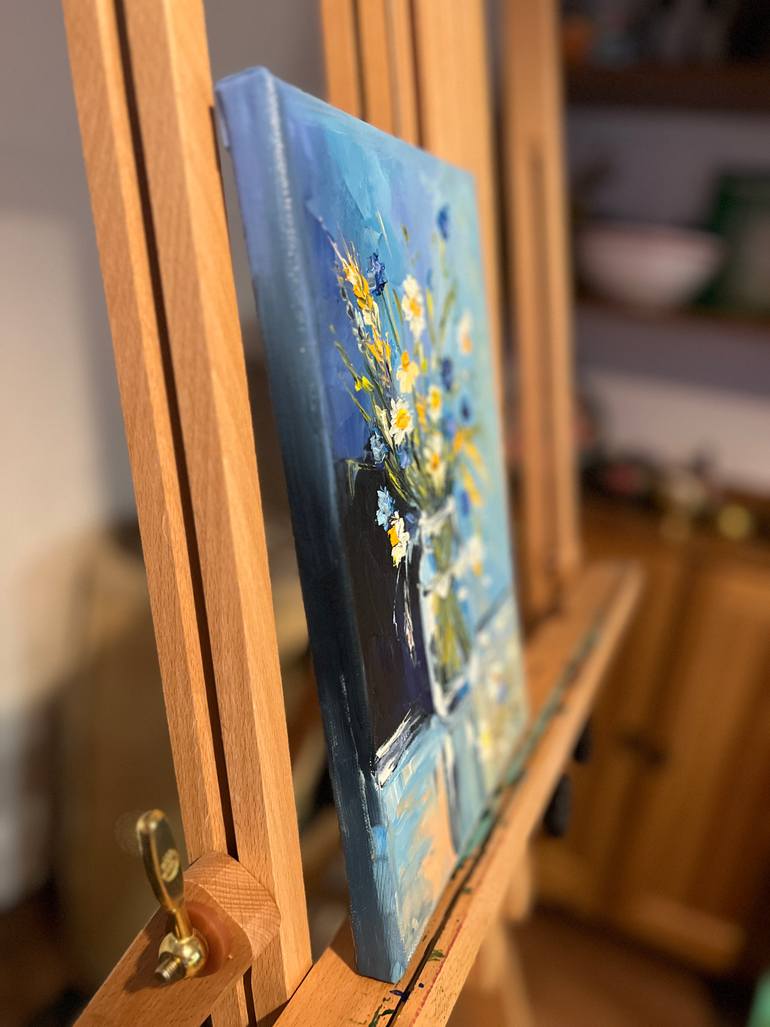 Original Abstract Expressionism Floral Painting by Ekaterina Larina
