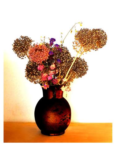 Original Floral Mixed Media by Michel Gayout