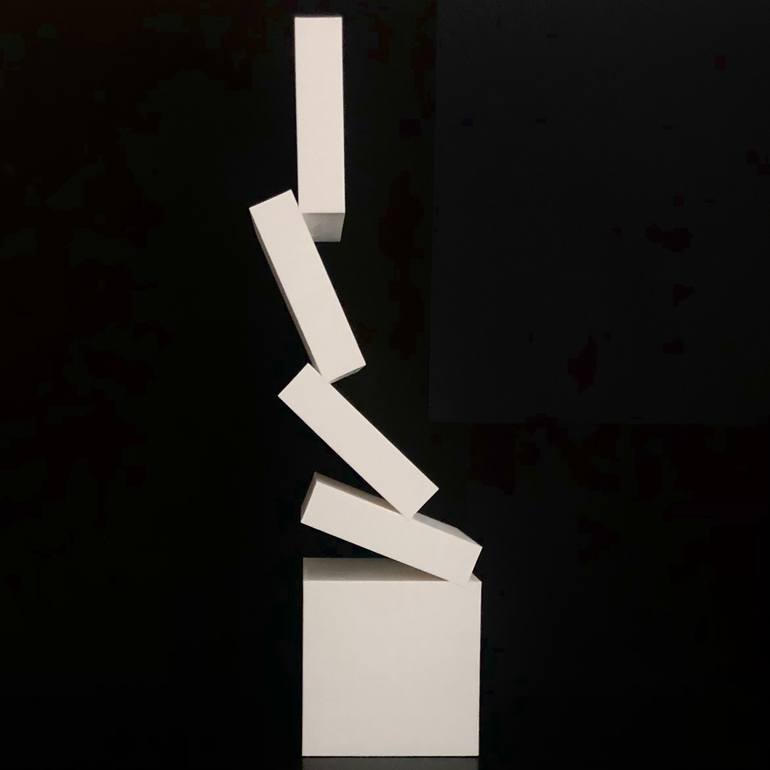 Original Geometric Abstract Sculpture by Ed Hennekens