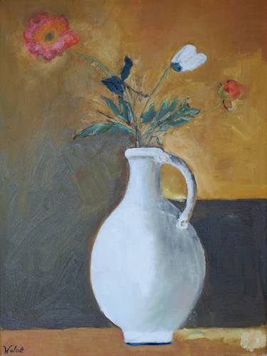 Saatchi Art Artist lynn walcutt; Paintings, “Vase with Poppies” #art