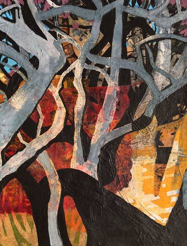 Print of Expressionism Landscape Collage by Alex Mackenzie