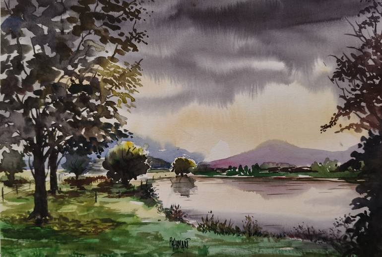 Original Impressionism Landscape Paintings by Prabhas Parappur