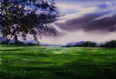 Original Abstract Landscape Paintings by Prabhas Parappur