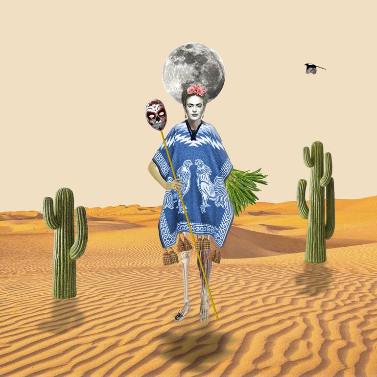 desert collage art