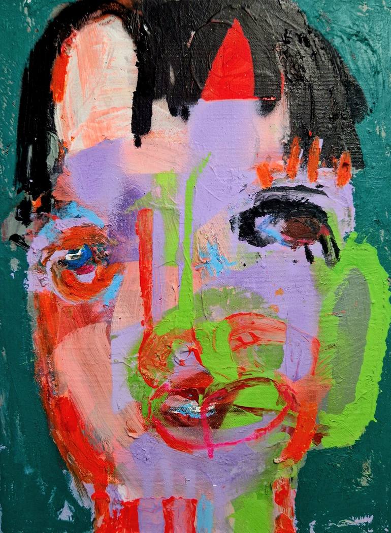 Original Men Painting by Magda Reshka | Contemporary Art on Canvas | BAD BOY 8