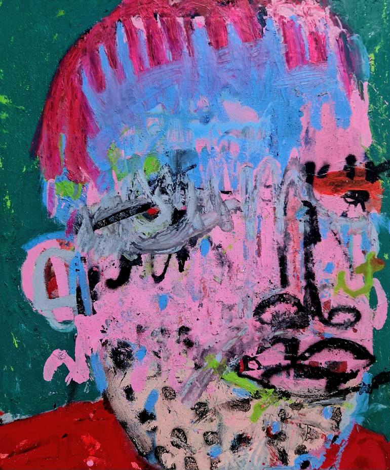 Original Men Painting by Magda Reshka | Contemporary Art on Canvas | BAD BOY 14