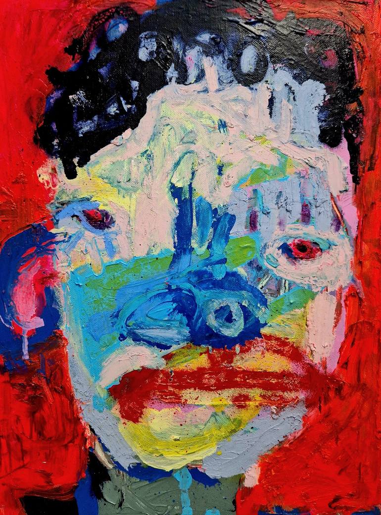 Original Men Painting by Magda Reshka | Contemporary Art on Canvas | BAD BOY 11