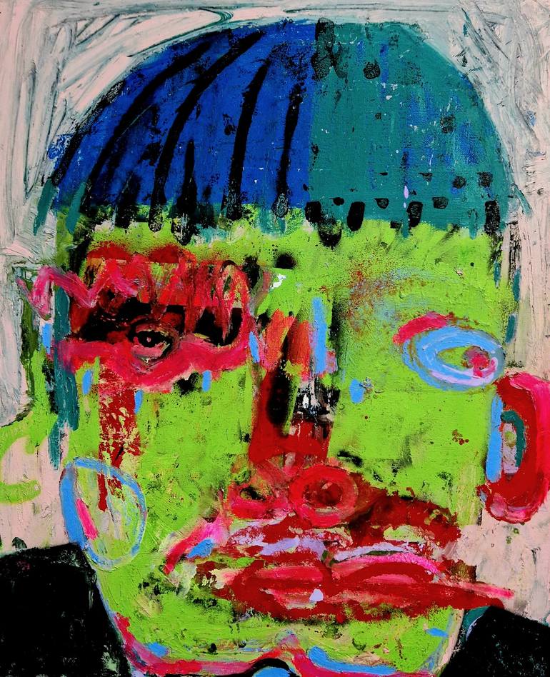 Original Men Painting by Magda Reshka | Contemporary Art on Canvas | BAD BOY 13