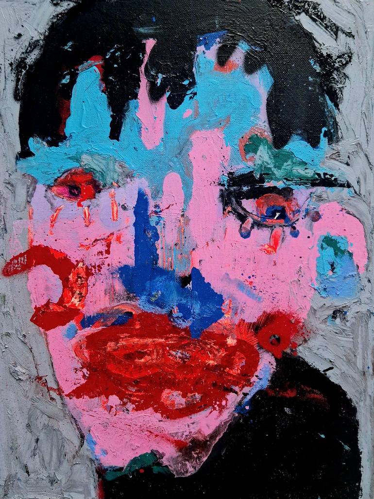 Original Men Painting by Magda Reshka | Contemporary Art on Canvas | BAD BOY 15