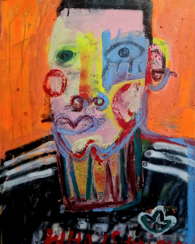 Original Men Painting by Magda Reshka | Contemporary Art on Canvas | BAD BOY 29