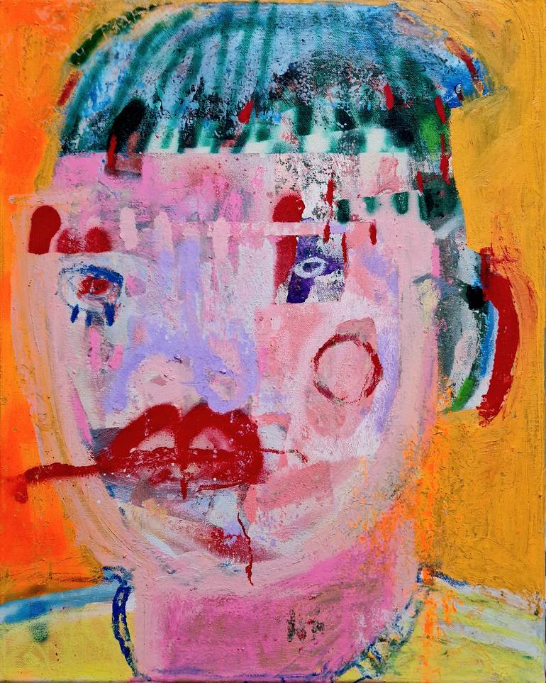 Original Men Painting by Magda Reshka | Contemporary Art on Canvas | BAD BOY 5