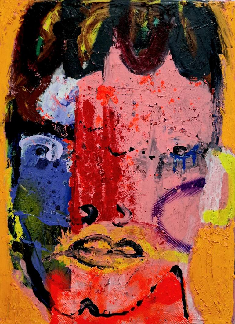 Original Men Painting by Magda Reshka | Contemporary Art on Canvas | BAD BOY 21
