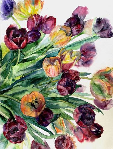 Print of Impressionism Floral Paintings by Elena Koss-Sorokine