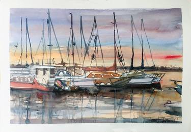 Print of Boat Drawings by IONUT PANAIT