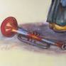 'Sousaphone ' 3 - detail - toy trumpet - child's shoes