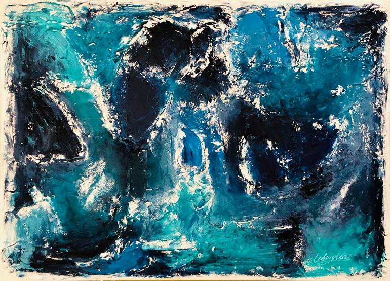 Blue ink Painting by Ludwig Louis Saatchi Art