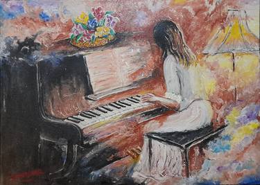 Original Expressionism Performing Arts Paintings by syamsiar mastho