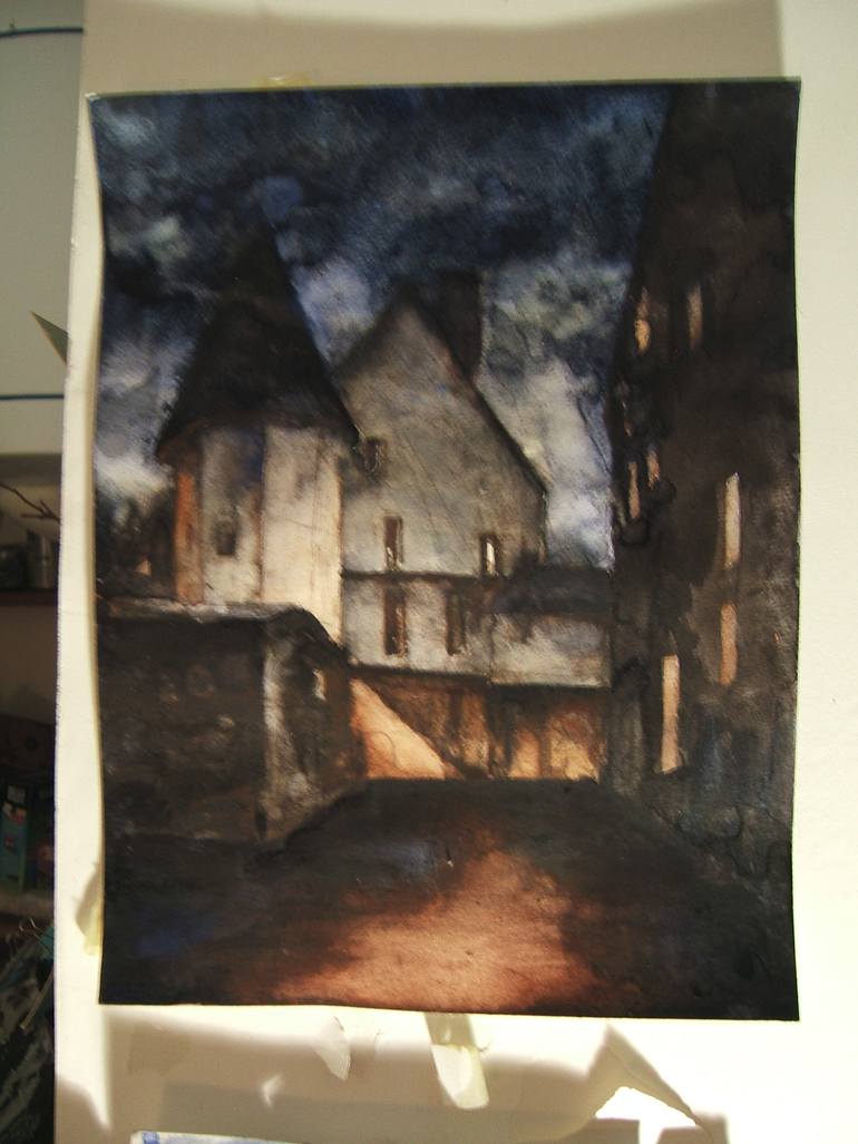 Original Figurative Cities Painting by Brian Reed