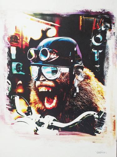 Original Street Art Bike Mixed Media by Vladislas Art