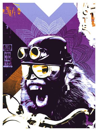 MONKEY BIKER - CRAZY "PURPLE" - Limited Edition of 20 thumb