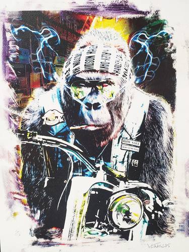 MONKEY BIKER Non-Smoker - Signed - Limited Edition of 20 thumb