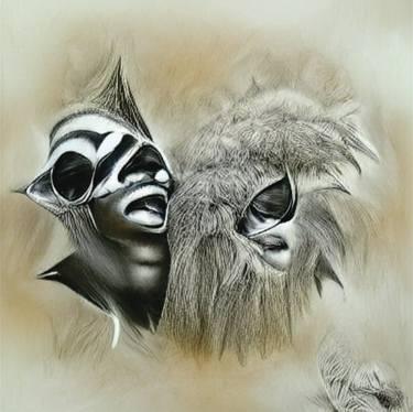Original Abstract Mixed Media by Oreoluwa Babafemi
