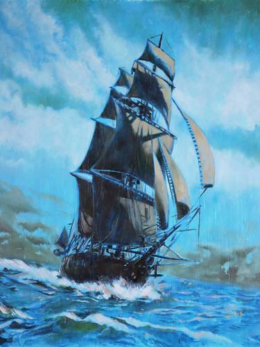 Print of Figurative Sailboat Paintings by Sv Bell