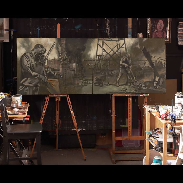 Original Figurative Science/Technology Painting by Sv Bell