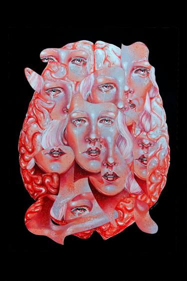 Print of Surrealism Women Paintings by Cat Charles