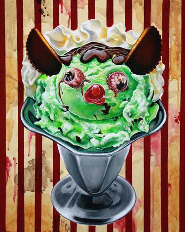 Original Surrealism Food & Drink Paintings by Cat Charles