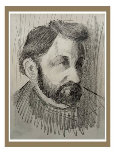 Original Expressionism Portrait Drawings by Gevorg Koninyan