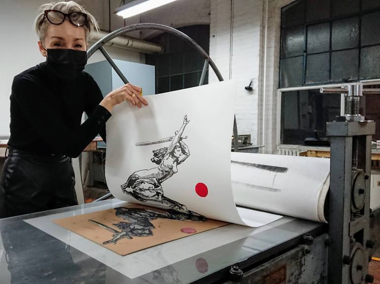 Original Minimalism Politics Printmaking by Monika Onoszko