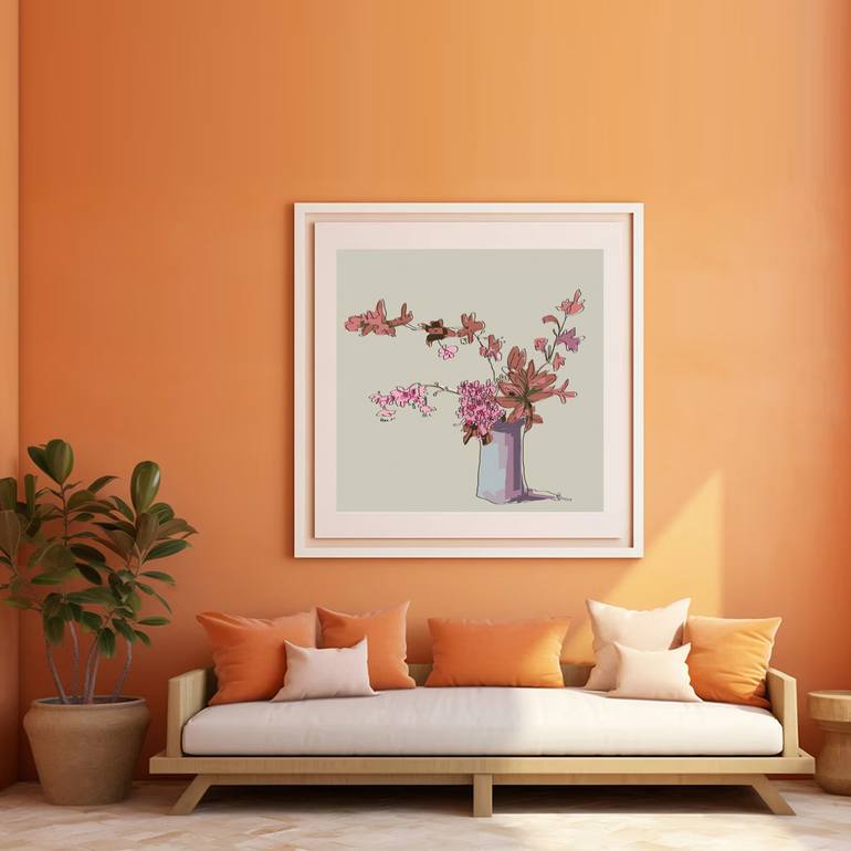 Original Contemporary Floral Digital by Mandeep Pannu