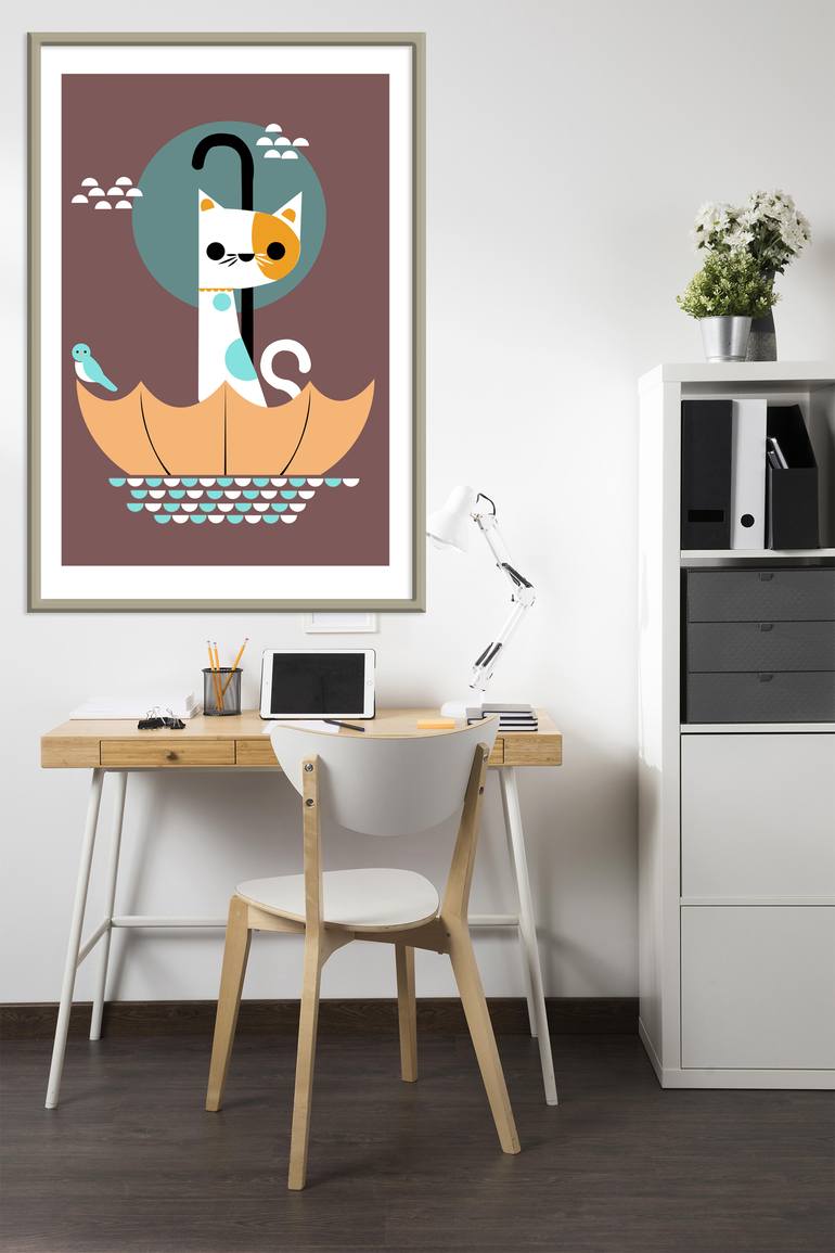 Original Abstract Cats Digital by Mandeep Pannu