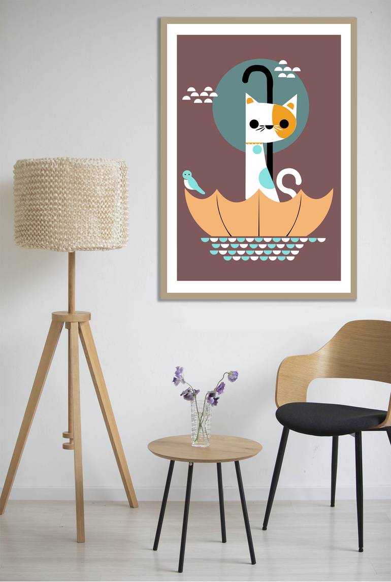 Original Abstract Cats Digital by Mandeep Pannu