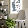 Woman- Single stroke art in living room