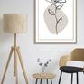 One Line Flower Art in beautiful room