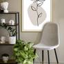 One Line Flower Art in living room
