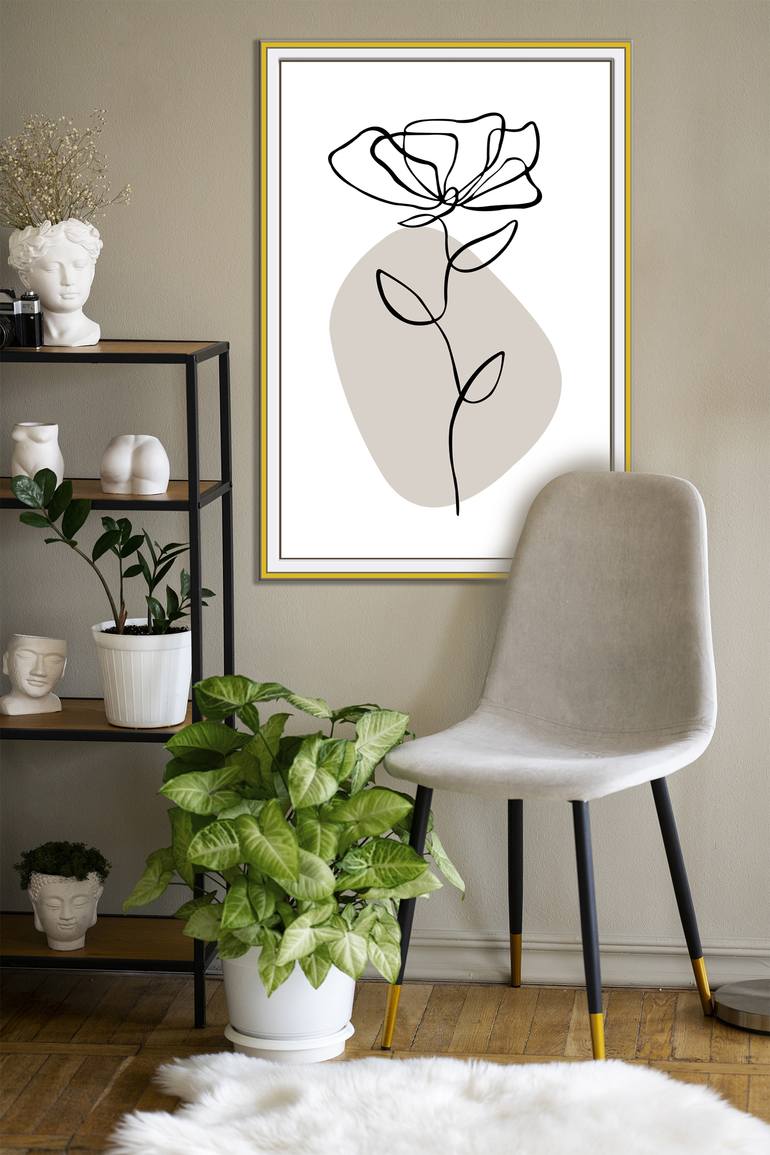 Original Abstract Expressionism Floral Digital by Mandeep Pannu